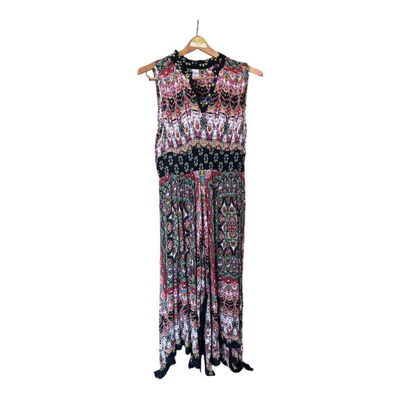 BILA Dresses & Skirts - Bila boho handkerchief long dress XL colorful festival hippie sleeveless